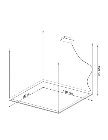 Żyrandol NELYA L biały LED 3000K