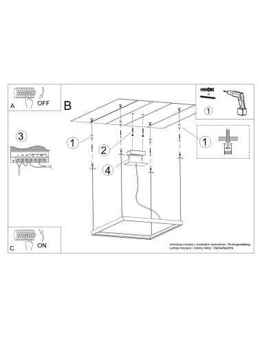 Żyrandol NELYA L biały LED 3000K
