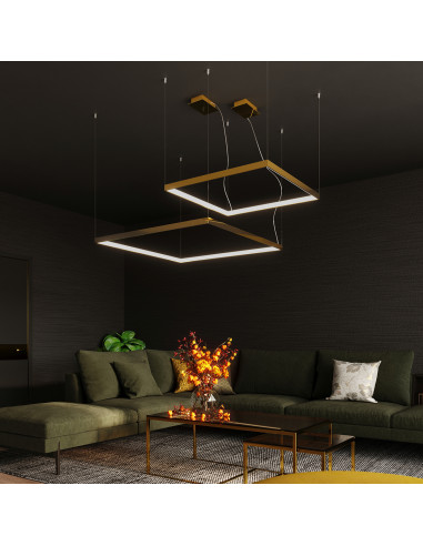 Żyrandol NELYA L złoty LED 4000K