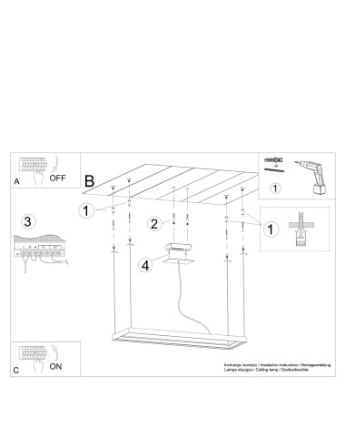 Żyrandol TUULA M biały LED 3000K