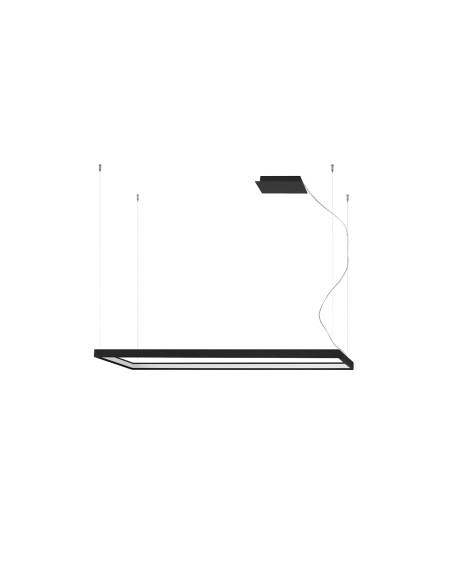 Żyrandol TUULA L czarny LED 3000K