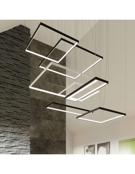 Żyrandol TUULA L czarny LED 3000K