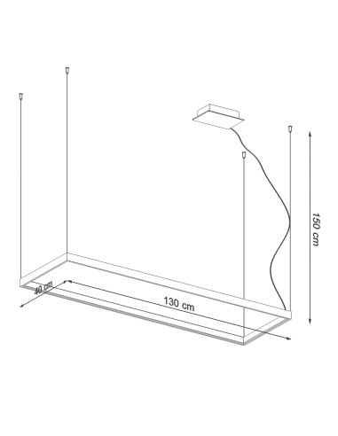 Żyrandol TUULA L złoty LED 3000K