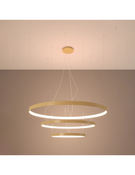 Żyrandol RIO 3 55/78/110 złoty LED 3000K