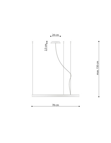 Żyrandol RIO 78 złoty LED 3000K