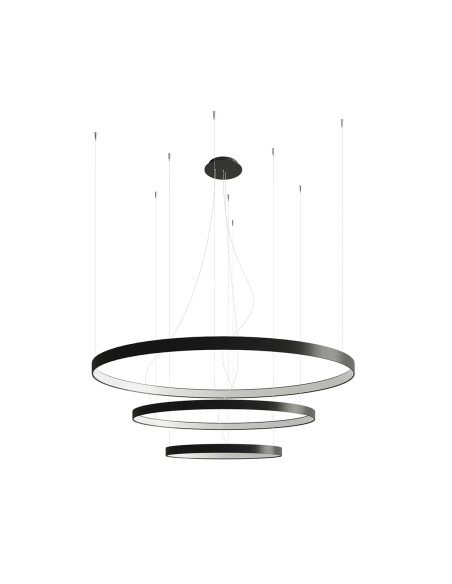 Żyrandol RIO 3 55/78/110 czarny LED 4000K