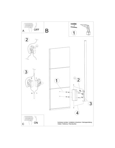 Kinkiet LAHTI L biały LED 3000K