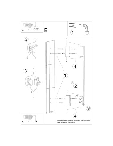 Kinkiet SAPPO M czarny LED 3000K