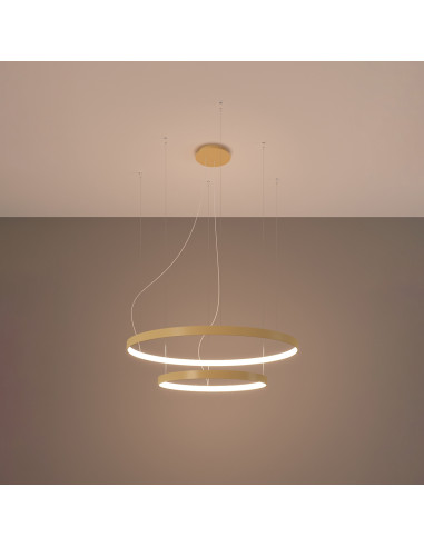 Żyrandol RIO 2 55/78 złoty LED 3000K