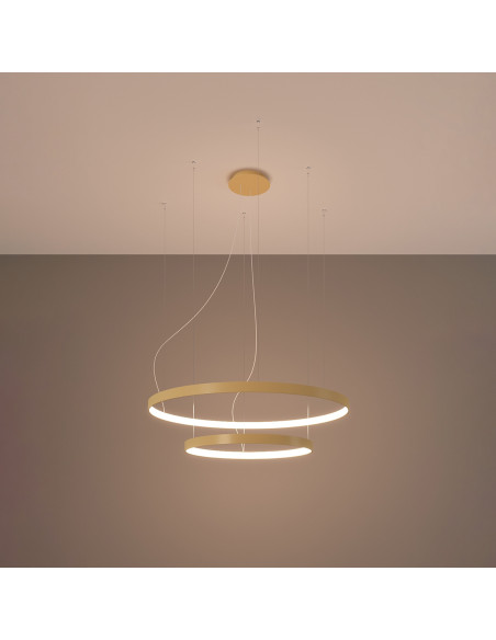 Żyrandol RIO 2 55/78 złoty LED 3000K