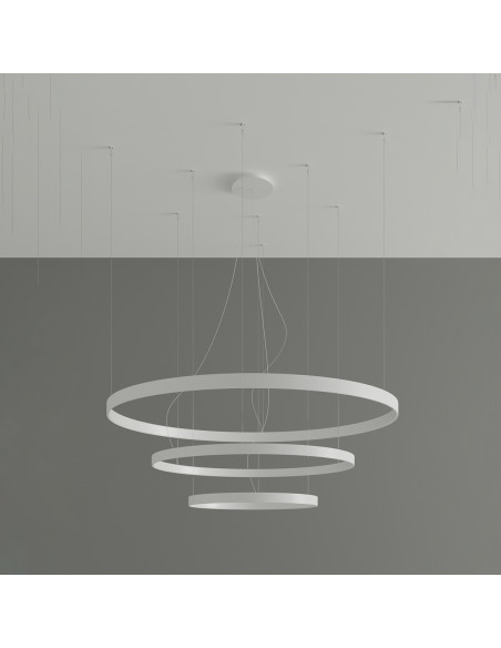 Żyrandol RIO 3 55/78/110 biały LED 3000K