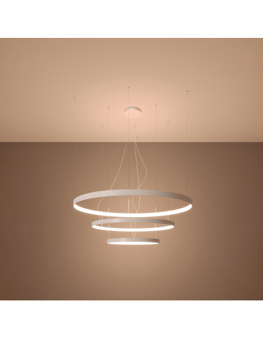 Żyrandol RIO 3 55/78/110 biały LED 3000K