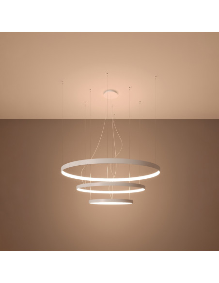 Żyrandol RIO 3 55/78/110 biały LED 3000K