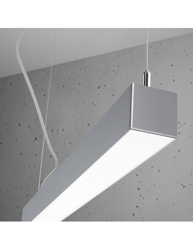 Lampa wisząca PINNE 200 szara 3000K