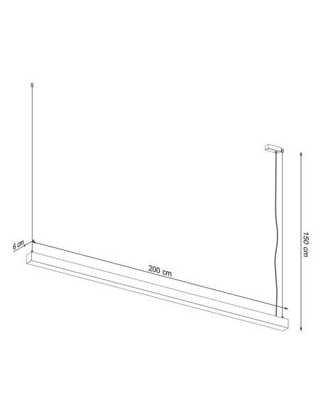 Lampa wisząca PINNE 200 czarna 4000K