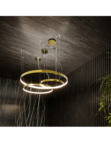 Lampa wisząca RIO 78 złoty połysk LED 3000K