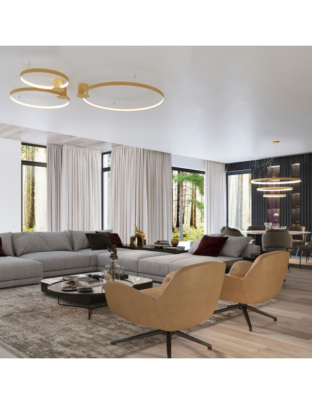 Żyrandol RIO 2 55/78 złoty LED 4000K