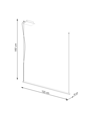 Lampa wisząca STRANG 120 LED 3000K