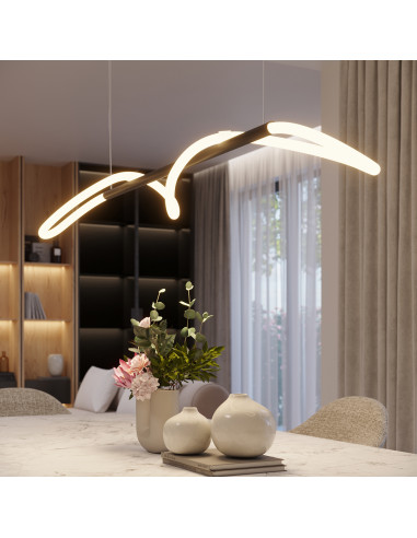 Lampa wisząca GALAKSE 148 czarna LED 2700-6500K