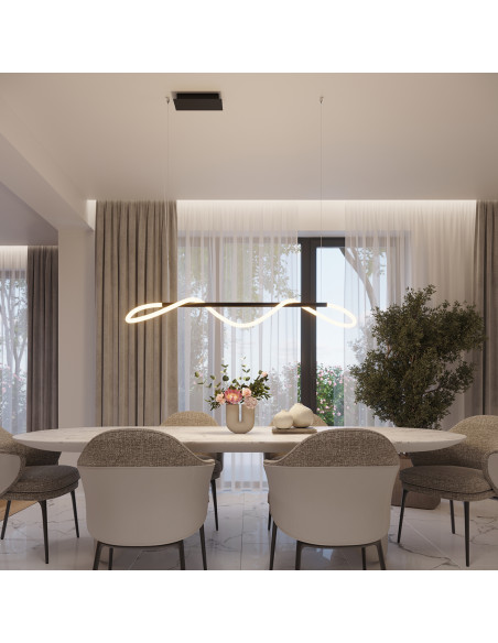 Lampa wisząca GALAKSE 148 czarna LED 2700-6500K