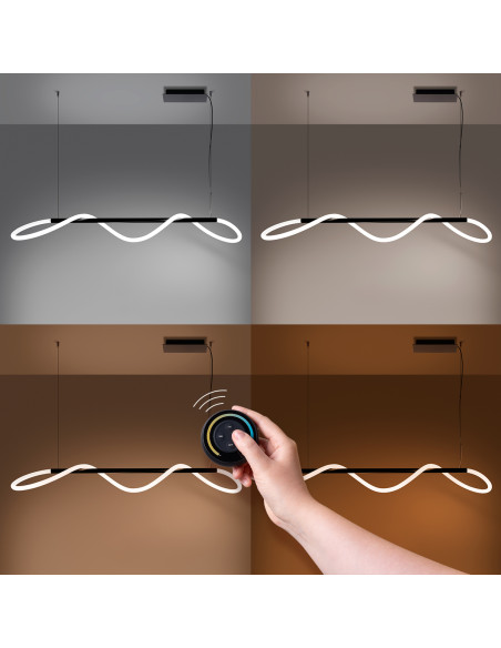 Lampa wisząca GALAKSE 148 czarna LED 2700-6500K