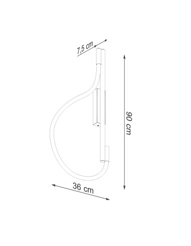 Kinkiet GALAKSE czarny LED 2700-6500K