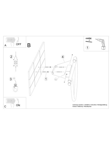 Kinkiet GALAKSE czarny LED 2700-6500K