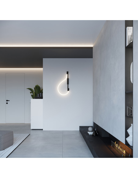 Kinkiet GALAKSE czarny LED 2700-6500K