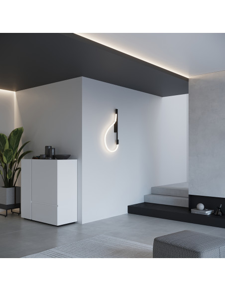 Kinkiet GALAKSE czarny LED 2700-6500K