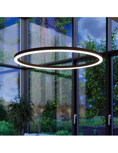 Żyrandol ODA 80 czarny LED 4000K