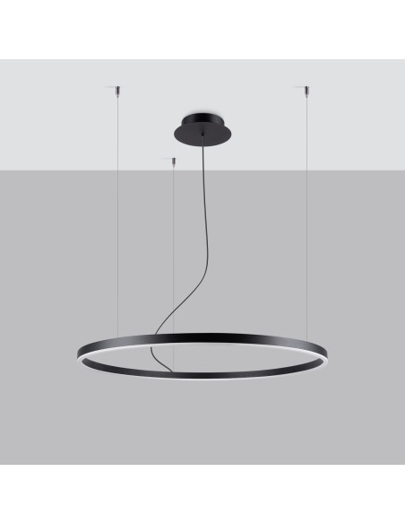 Żyrandol ODA 80 czarny LED 4000K