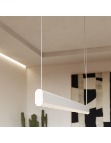 Lampa wisząca FARGE biała LED 3000K