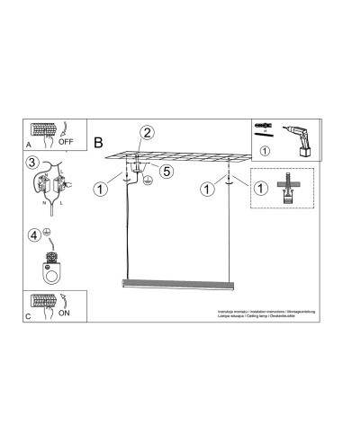 Lampa wisząca FARGE czarna LED 3000K