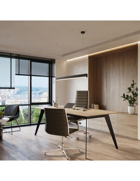 Lampa wisząca FARGE czarna LED 3000K