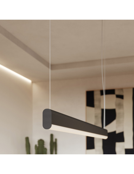 Lampa wisząca FARGE czarna LED 3000K