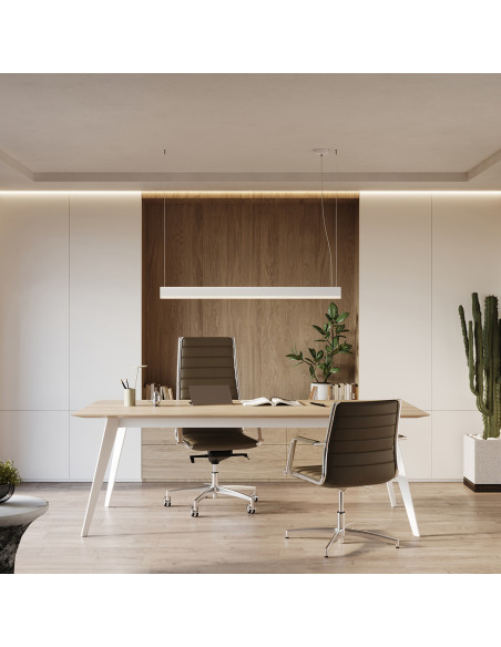 Lampa wisząca FARGE biała LED 4000K