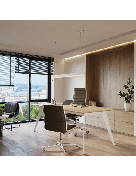 Lampa wisząca FARGE biała LED 4000K