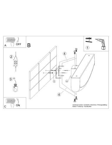 Kinkiet JORUN biały LED 3000K