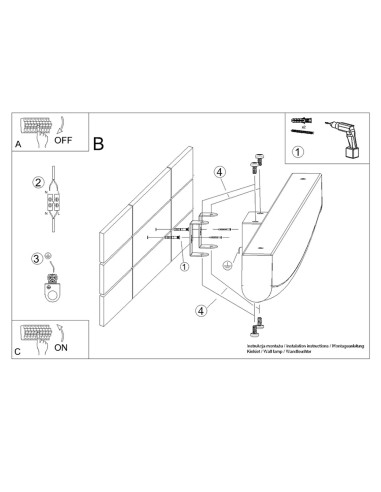 Kinkiet JORUN złoty LED 4000K