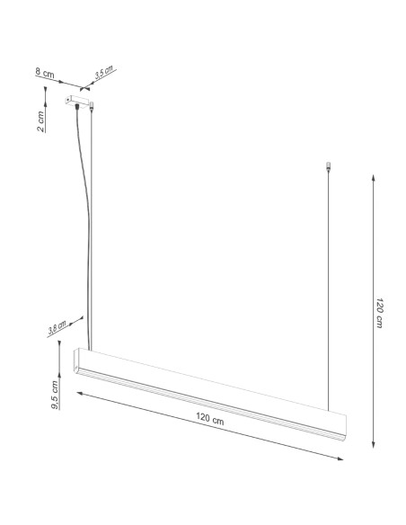 Lampa wisząca LYKKE 120 LED 3000K