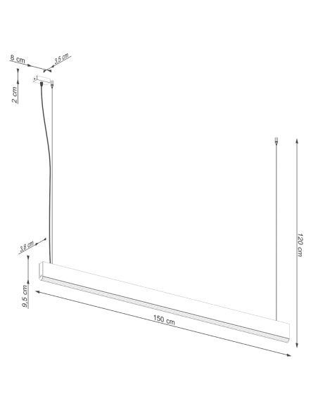 Lampa wisząca LYKKE 150 LED 4000K