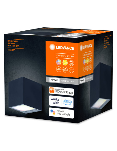 KINKIET SMART OUTDOOR WIFI BRICK WALL UPDOWN 14W 550LM RGBW DG 