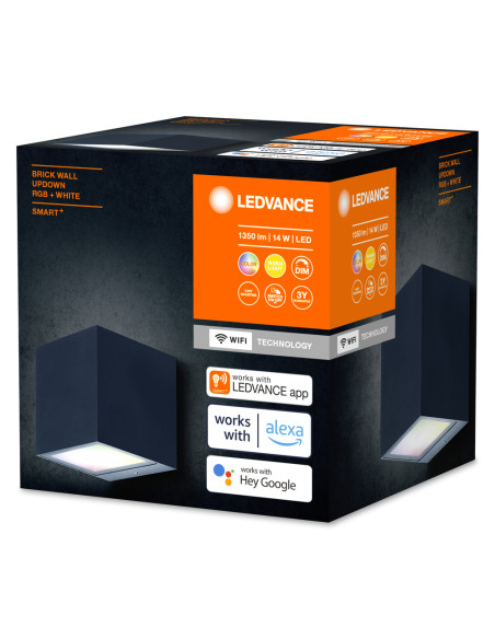 KINKIET SMART OUTDOOR WIFI BRICK WALL UPDOWN 14W 550LM RGBW DG 