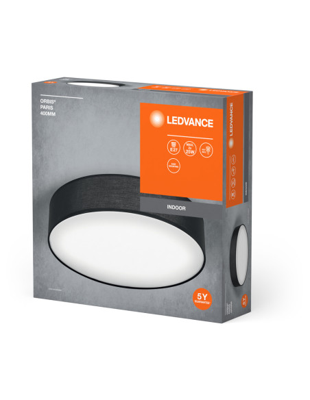 PLAFON LED ORBIS PARIS 400 2XE27 BK 