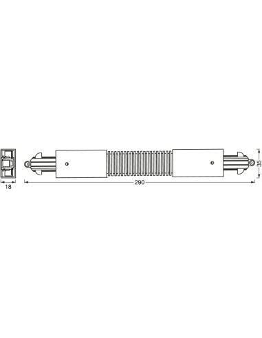ŁĄCZNIK DO OPRAWY SZYNOWEJ TRACKLIGHT FLEXIBLE CONNECTOR BK 