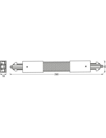 ŁĄCZNIK DO OPRAWY SZYNOWEJ TRACKLIGHT FLEXIBLE CONNECTOR BK 
