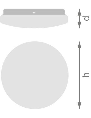 PLAFON LED CEILING  ROUND 210 SENSOR DZWIĘKU 12W 3000K ciepła biała IP44 