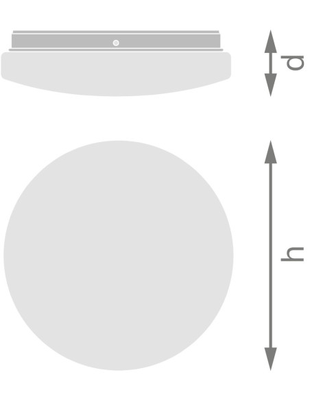 PLAFON LED CEILING  ROUND 210 SENSOR DZWIĘKU 12W 3000K ciepła biała IP44 
