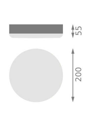 PLAFON SURFACE SLIM RD SENSOR 200 P 10W 3000K ciepła biała IP65 IK10 