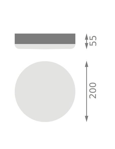 PLAFON SURFACE SLIM RD SENSOR 200 P 10W 3000K ciepła biała IP65 IK10 